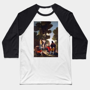 The Maja and the Cloaked Men, or A Walk through Andalusia by Francisco Goya Baseball T-Shirt